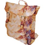 Burnt paper texture print design Buckle Up Backpack