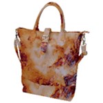 Burnt paper texture print design Buckle Top Tote Bag
