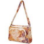 Burnt paper texture print design Front Pocket Crossbody Bag