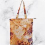 Burnt paper texture print design Double Zip Up Tote Bag