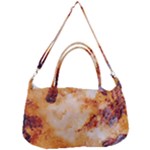 Burnt paper texture print design Removable Strap Handbag