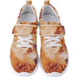 Burnt paper texture print design Men s Velcro Strap Shoes