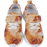 Burnt paper texture print design Kids  Velcro Strap Shoes