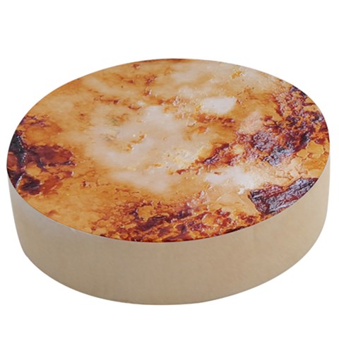 Burnt paper texture print design Wooden Bottle Opener (Round) from ArtsNow.com