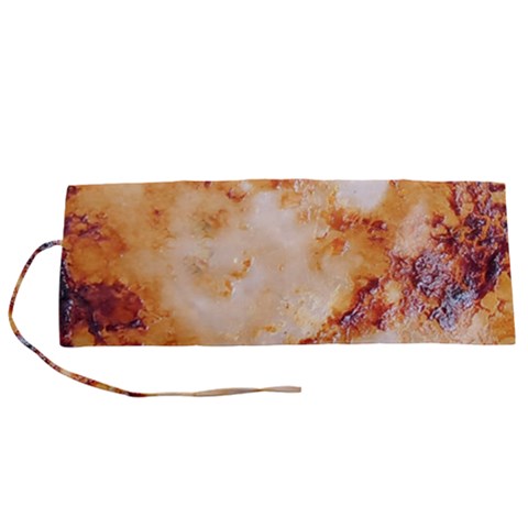 Burnt paper texture print design Roll Up Canvas Pencil Holder (S) from ArtsNow.com