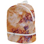 Burnt paper texture print design Zip Bottom Backpack