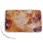 Burnt paper texture print design Pen Storage Case (L)