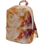 Burnt paper texture print design Zip Up Backpack