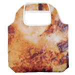 Burnt paper texture print design Premium Foldable Grocery Recycle Bag