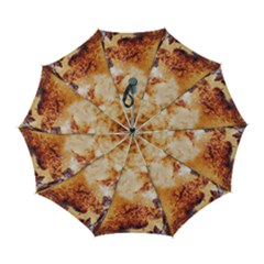 Burnt paper texture print design Automatic Folding Umbrella with Case (Large) from ArtsNow.com