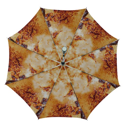 Burnt paper texture print design Automatic Folding Umbrella with Case (Medium) from ArtsNow.com