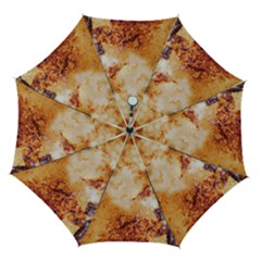 Burnt paper texture print design Automatic Folding Umbrella with Case (Medium) from ArtsNow.com