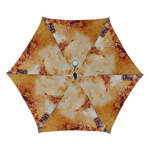 Burnt paper texture print design Automatic Folding Umbrella with Case (Small) from ArtsNow.com