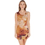 Burnt paper texture print design Bodycon Dress