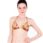 Burnt paper texture print design Classic Bikini Top
