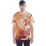 Burnt paper texture print design Men s Sport Mesh T-Shirt