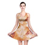 Burnt paper texture print design Reversible Skater Dress