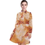 Burnt paper texture print design Long Sleeve Chiffon Shirt Dress