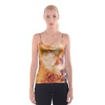Burnt paper texture print design Spaghetti Strap Top