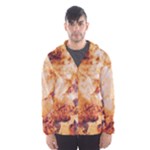 Burnt paper texture print design Men s Hooded Windbreaker