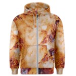 Burnt paper texture print design Men s Zipper Hoodie