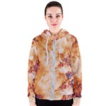 Burnt paper texture print design Women s Zipper Hoodie