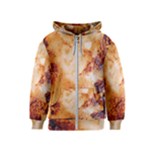 Burnt paper texture print design Kids  Zipper Hoodie