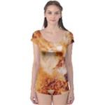 Burnt paper texture print design Boyleg Leotard 