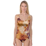 Burnt paper texture print design Princess Tank Leotard 