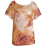 Burnt paper texture print design Women s Oversized T-Shirt