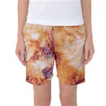 Burnt paper texture print design Women s Basketball Shorts