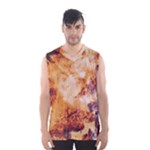 Burnt paper texture print design Men s Basketball Tank Top