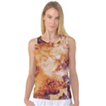 Burnt paper texture print design Women s Basketball Tank Top