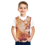Burnt paper texture print design Kids  Basketball Tank Top