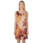 Burnt paper texture print design Sleeveless Satin Nightdress