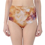 Burnt paper texture print design Classic High-Waist Bikini Bottoms