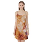 Burnt paper texture print design Satin Night Slip