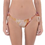 Burnt paper texture print design Reversible Bikini Bottoms