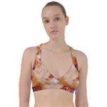 Burnt paper texture print design Sweetheart Sports Bra
