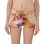 Burnt paper texture print design Reversible Boyleg Bikini Bottoms