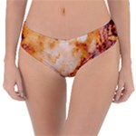 Burnt paper texture print design Reversible Classic Bikini Bottoms