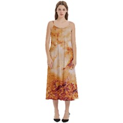 Casual Spaghetti Strap Midi Dress 