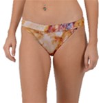 Burnt paper texture print design Band Bikini Bottoms