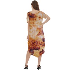 Cold Shoulder Loose Fit Dress With Pockets 
