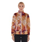 Burnt paper texture print design Women s Bomber Jacket