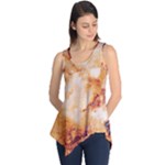 Burnt paper texture print design Sleeveless Tunic