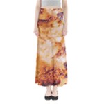 Burnt paper texture print design Full Length Maxi Skirt