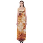 Burnt paper texture print design Empire Waist Maxi Dress