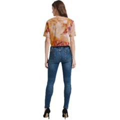 Women s Round Neck Short Sleeve Crop Top 