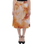 Burnt paper texture print design Classic Midi Skirt
